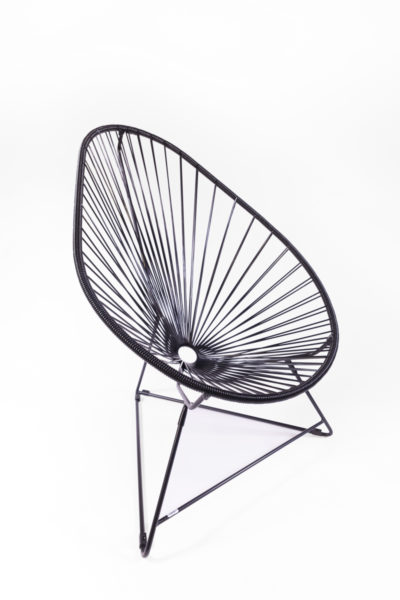 fauteuil Acapulco noir, de la marque Boqa, agence Parade