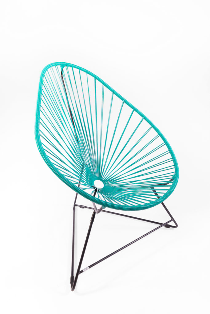 fauteuil Acapulco turquoise, de la marque Boqa, agence Parade